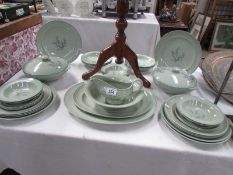A large quantity of Spode Flemish green dinnerware,.