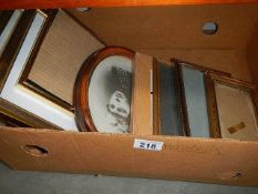 A box of photo frames.