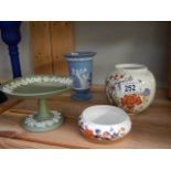 2 items of Wedgwood Jasper ware and 2 other items.