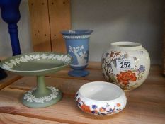 2 items of Wedgwood Jasper ware and 2 other items.