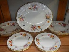 19 pieces of Royal Crown Derby dinner ware.