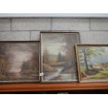 3 framed country scenes.