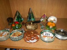 A quantity of paperweights.