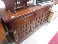 An oak sideboard.