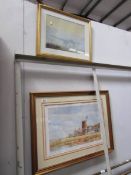 2 framed and glazed prints.