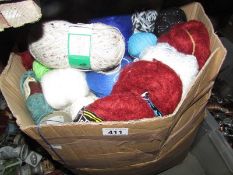 A box of knitting wool.