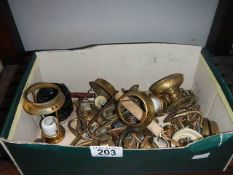 A box of door furniture etc.