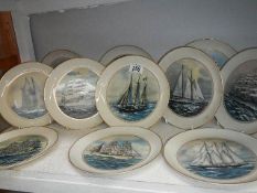 11 tall ships collector's plates.