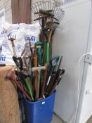 A large quantity of garden tools,.