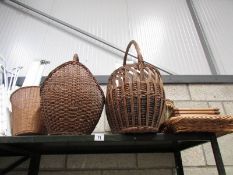 A mixed lot of basket ware
