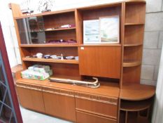 A teak wall unit.