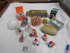 A mixed lot including miniature figures etc.