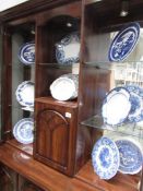 A mixed lot of blue and white plated including collector's.