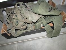 A quantity of military webbing.