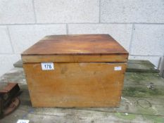 A wooden box.