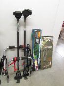 A car bike rack, a towbar mount cycle carrier (new), a car roof rack, cycle lighting board etc.