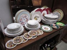 A large quantity of old plates etc.
