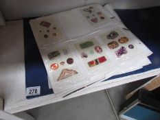 An album of gemstone and fossil postcards.