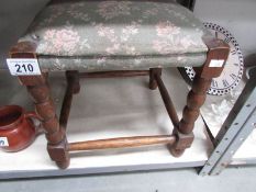 An oak foot stool.
