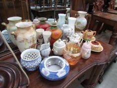 A mixed lot of teapots etc, some a/f.