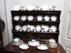 Approximately 40 pieces of Royal Doulton Vogue pattern tea ware and 9 pieces of Royal Doulton