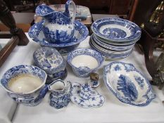 A mixed lot of blue and white including Royal Copenhagen, some a/f.