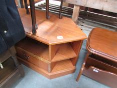 A teak TV stand.