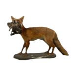 Taxidermy - a fox with kill.