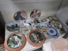 A mixed lot of collector's plates including birds.