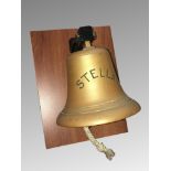 A brass ship's bell.