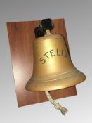 A brass ship's bell.