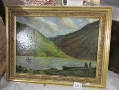 An Irish oil on board landscape, details on verso 'The Killaries Connenara Ireland' J.M.Craig.