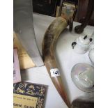 An inscribed horn,