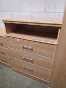 A modern 3 drawer chest.
