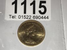 A 1979 gold full sovereign.
