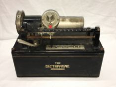 A 1920's cylinder dictaphone machine.