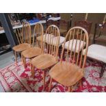 A set of 4 Ercol style dining chairs.