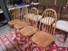 A set of 4 Ercol style dining chairs.
