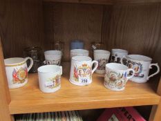 A mixed lot of commemorative ware.