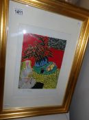 A Henri Matisse print entitled 'Interieur A La Fougere Noire' (inside the black fern) printed by