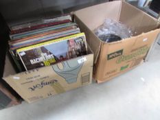 2 boxes of assorted records.