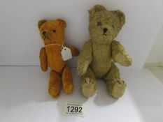 2 small vintage Teddy bears.