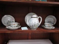 10 pieces of Japanese eggshell china tea ware.