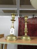 A pair of 19th century German Bing brass candlesticks.