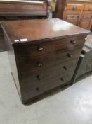 A mahogany commode chest.