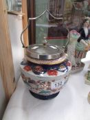 A 19th century Ironstone biscuit barrel.