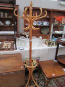 A bentwood hat stand.