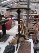 A mahogany tripod table.