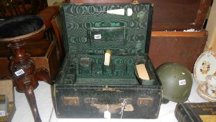 An early 20th century fitted travel case.