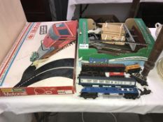 A Triang Hornby Minic motorail set, incomplete & 00 engine,